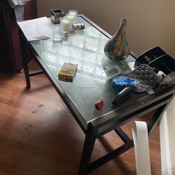 Glass Top Desk 