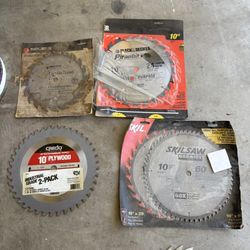 Table Saw Blades New And Used 9” 10” 9 Total Blades