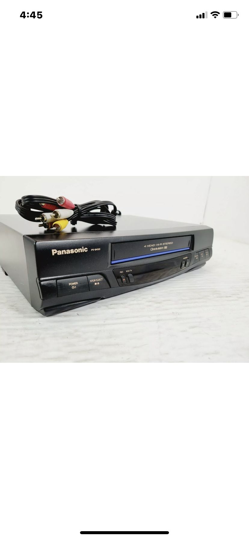 Panasonic PV-9450 VCR VHS - No Remote ■■TESTED■■