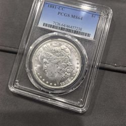 1881-CC Morgan Silver Dollar PCGS MS64