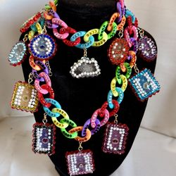 Care Bears custom Cuban pride chocker and bracelet