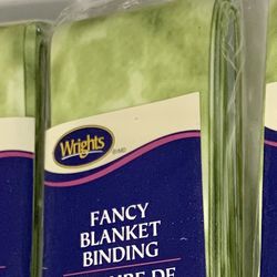 3 New Wrights Lime Green Tie Dyed Fancy Blanket Binding 