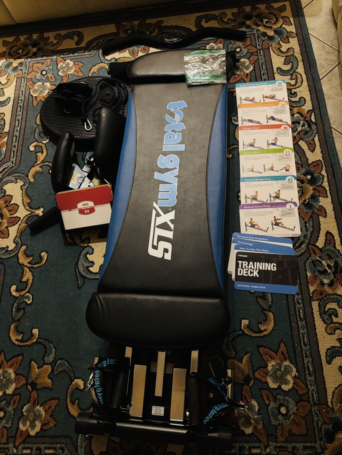 Total Gym Home Workout Machine Full Body Exercise with Squat & Leg Accessories