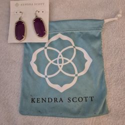 Kendra Scott Danielle Gold Drop Earrings in Purple - Retired!