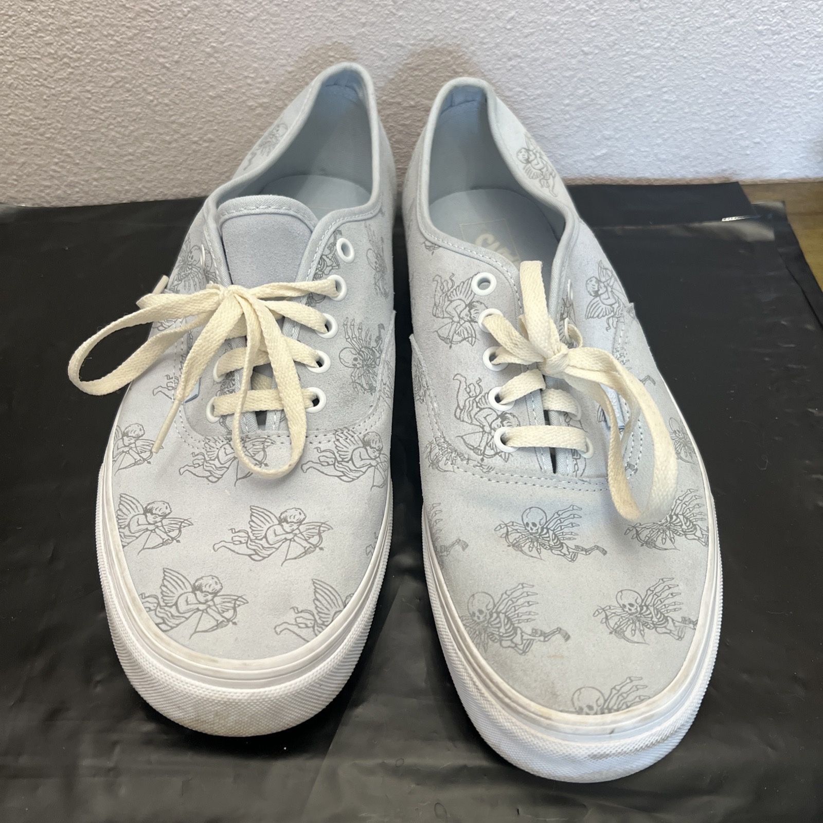 Vans Authentic Love You To Death Ballad Men 13 Casual Shoe light Blue suede