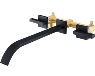 (Brand New in Box)
Wall Mount Tub Filler, Matte Black Bathtub Faucet Extra Long Bath Tub Filler Faucets High Flow 2 Handle Wall Mounted Bathtub Fauce