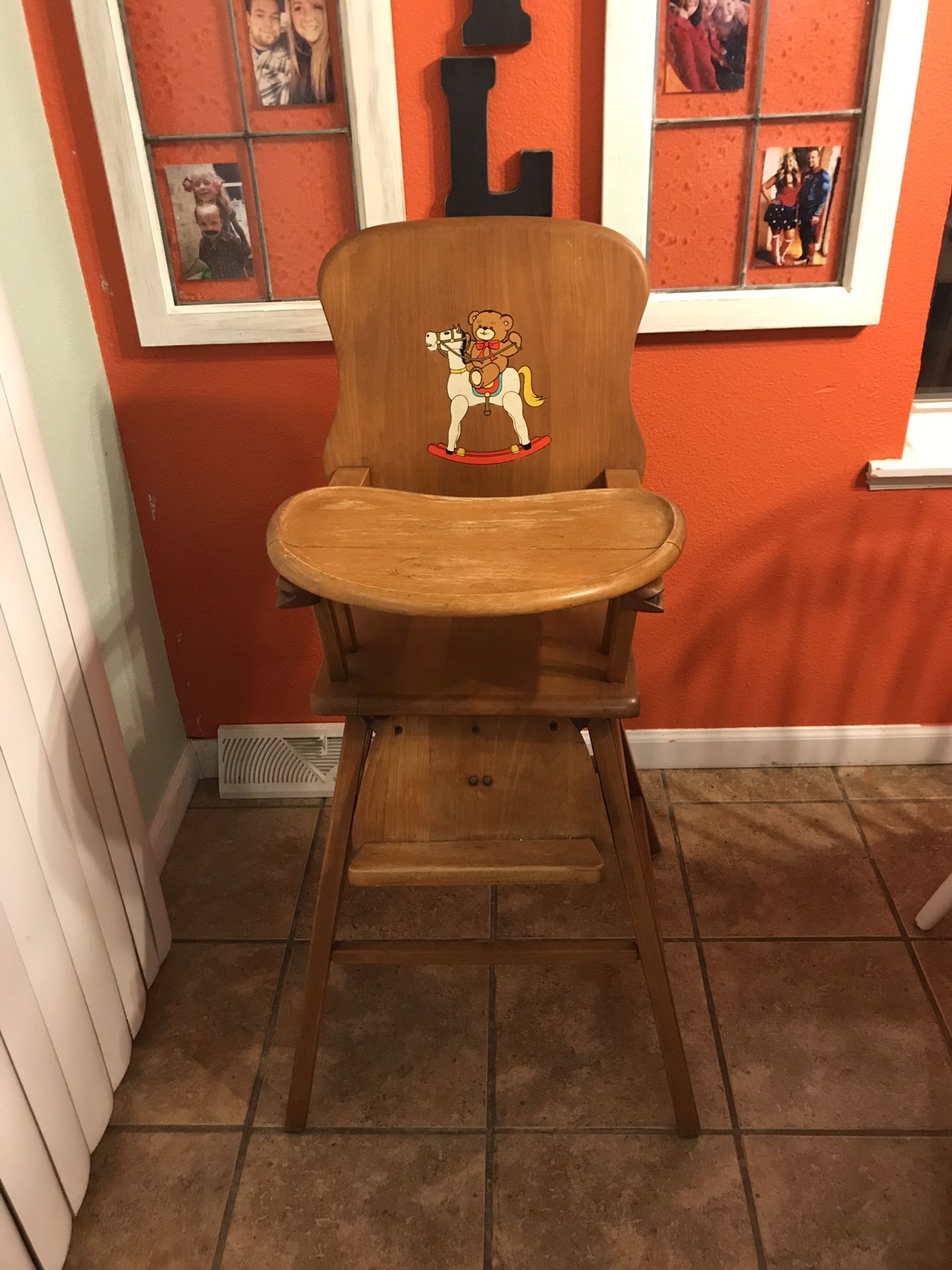 Vintage Wood High Chair