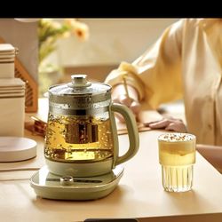 Bear Health-Care Beverage Tea Maker And Kettle, 9-in-1 Programmable Brew Cooker Master, 1.5 L, Spruc