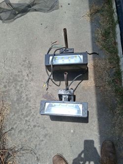 Parking lot lights.