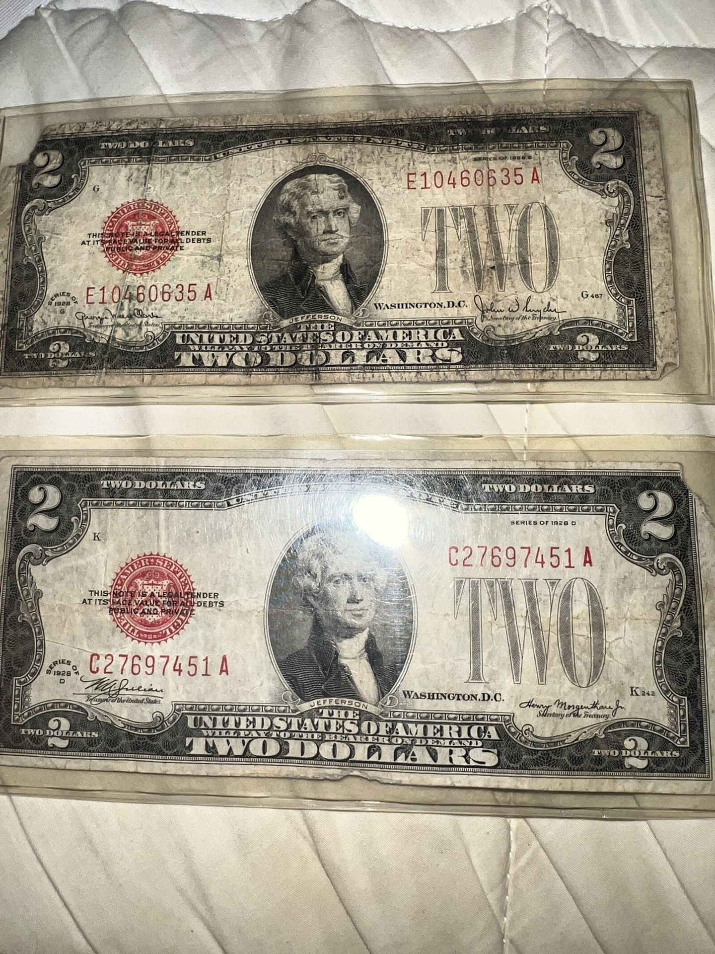 Red Seal $2 Bills