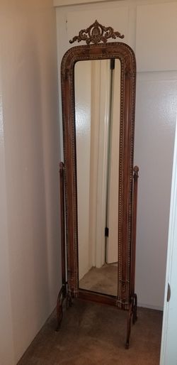 Beautiful vintage cast iron full size mirror