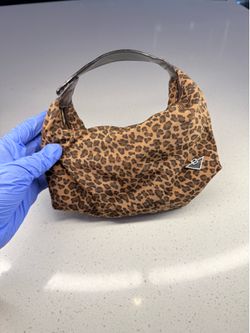 Bottega Veneta Authentic Leopard Print Pouch / Cosmetic Bag with Certificate
