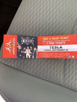 2 ticket voucher for Tesla @ava