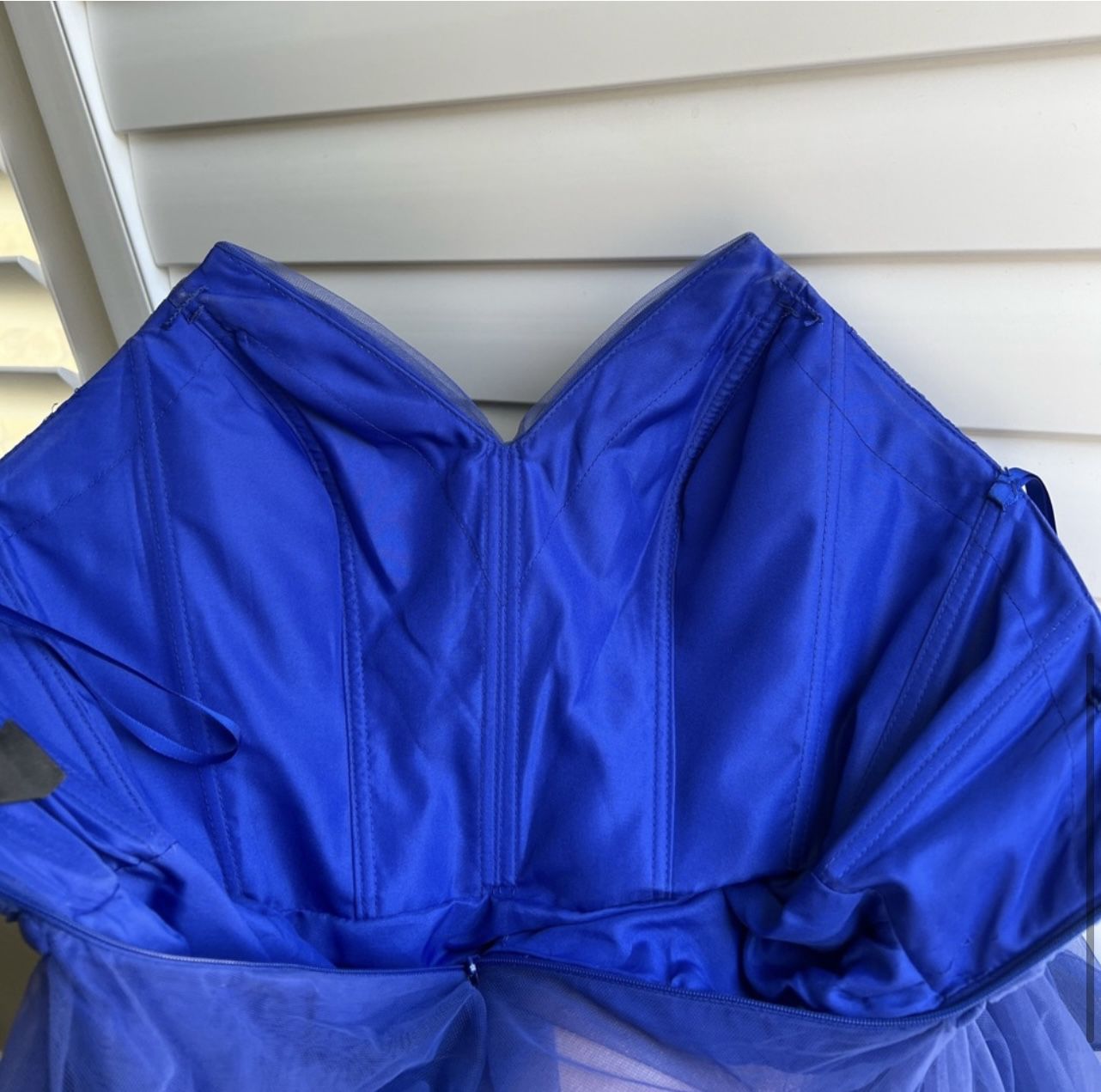 Size 0  | BASIX BLACK LABEL | Royal Blue Strapless Ball Gown