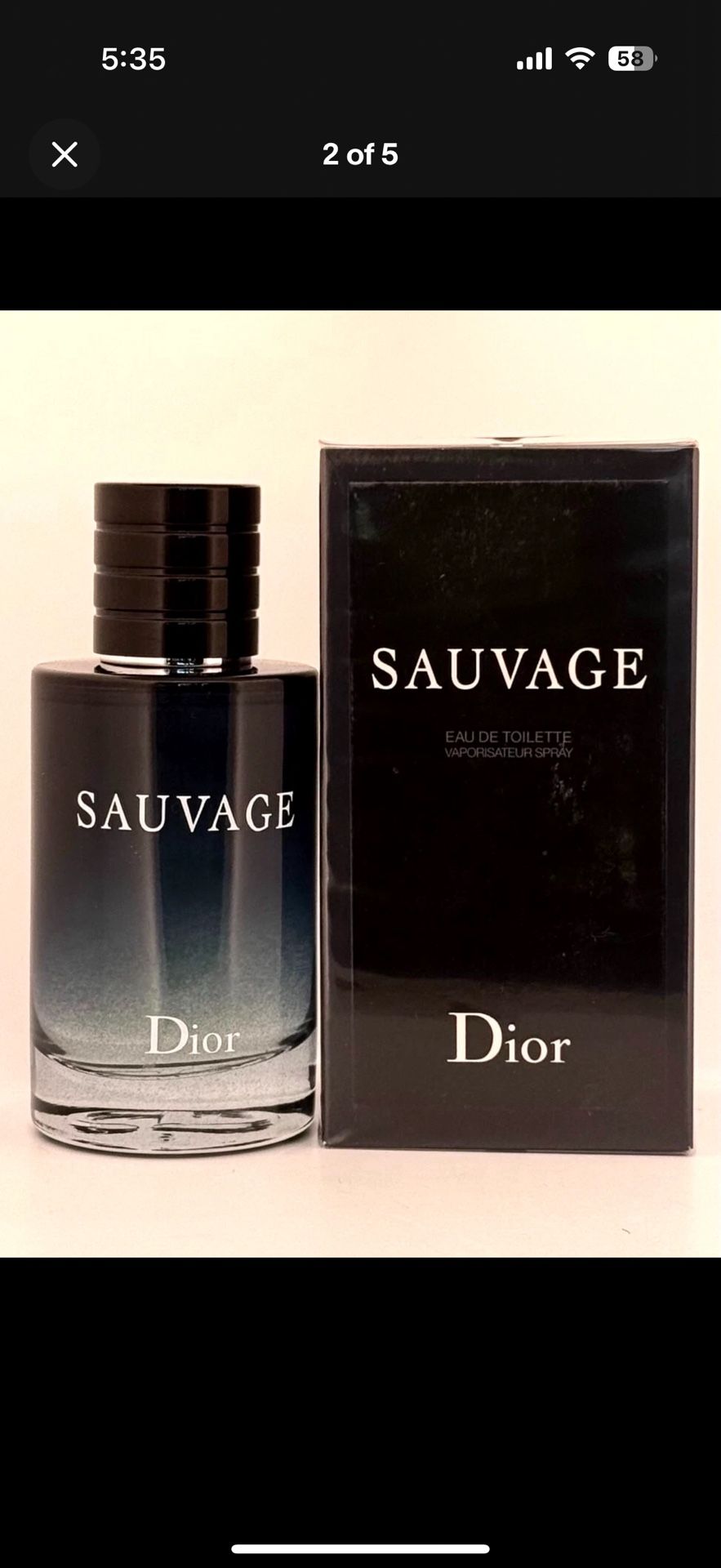 Dior Sauvage Eau de Toilette 3.4 FL OZ, 100 ML for men (SEALED)