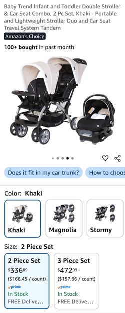 Like New double stroller +carseat