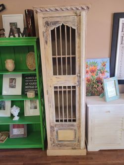Distress Barred Cabinet