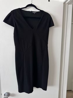 Express Black V-Neck Sheath Midi Dress Barely Worn Size Medium