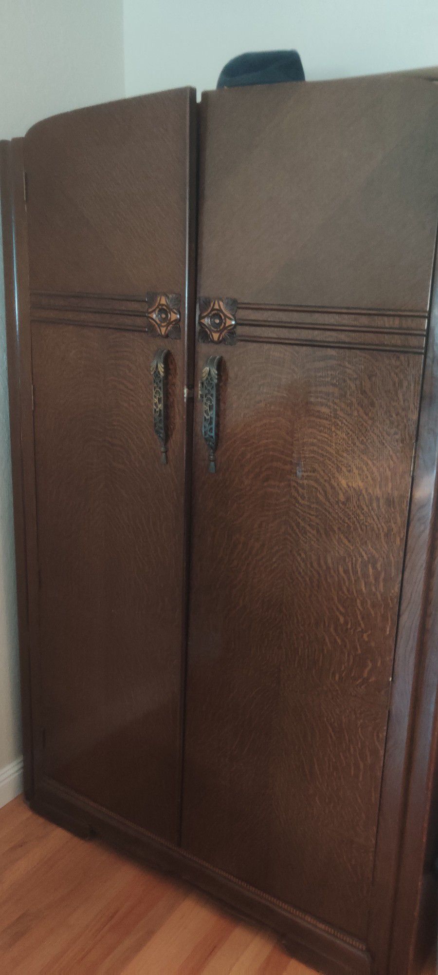 Solid Wood Antique Armoire 