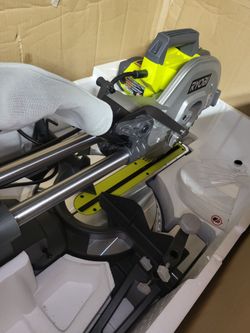 RYOBI CORDED 12"IN SLIDING MITER SAW has A Plastic Broken Works Perfectly 