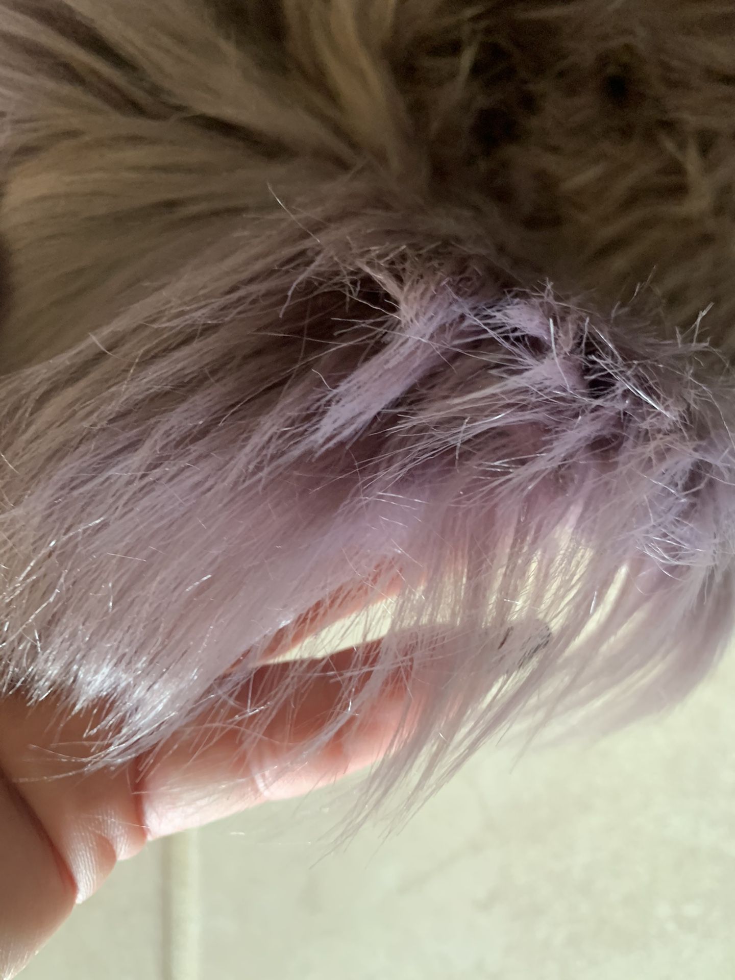Light Fluffy Purple Accent Rug
