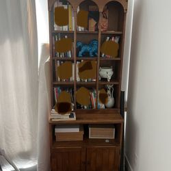 Arch Cabinet / Arched Bookcase / Arched Wood Storage Cabinet And Shelves
