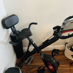 Exercise Bike with Arm Resistance Bands 