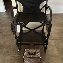 Professional Makeup Chair & Small Makeup Kit