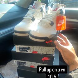 White Cement Jordan 4s Size 10.5, 12, 9, 9.5, And 7y