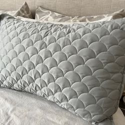 Barbara Barry® Crescent Moon Queen Sham in Lagoon. Set of 2 (sham only, no pillow).