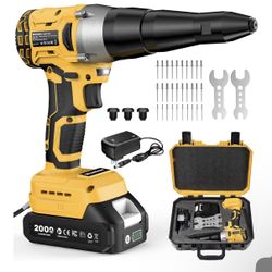 Visit the WonVon Store 5.0 5.0 out of 5 stars (1) Cordless Rivet Gun Tool 20V Max Battery, Electric Brushless Automatic Kit Rivets, Pop Rivet Gun with
