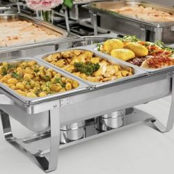 3 Tray Chafing Dish Buffet Stainless Steel 10 Quart