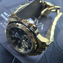 Bulova Marine Star Gold Tone Automatic Miyota Men's Watch With Box