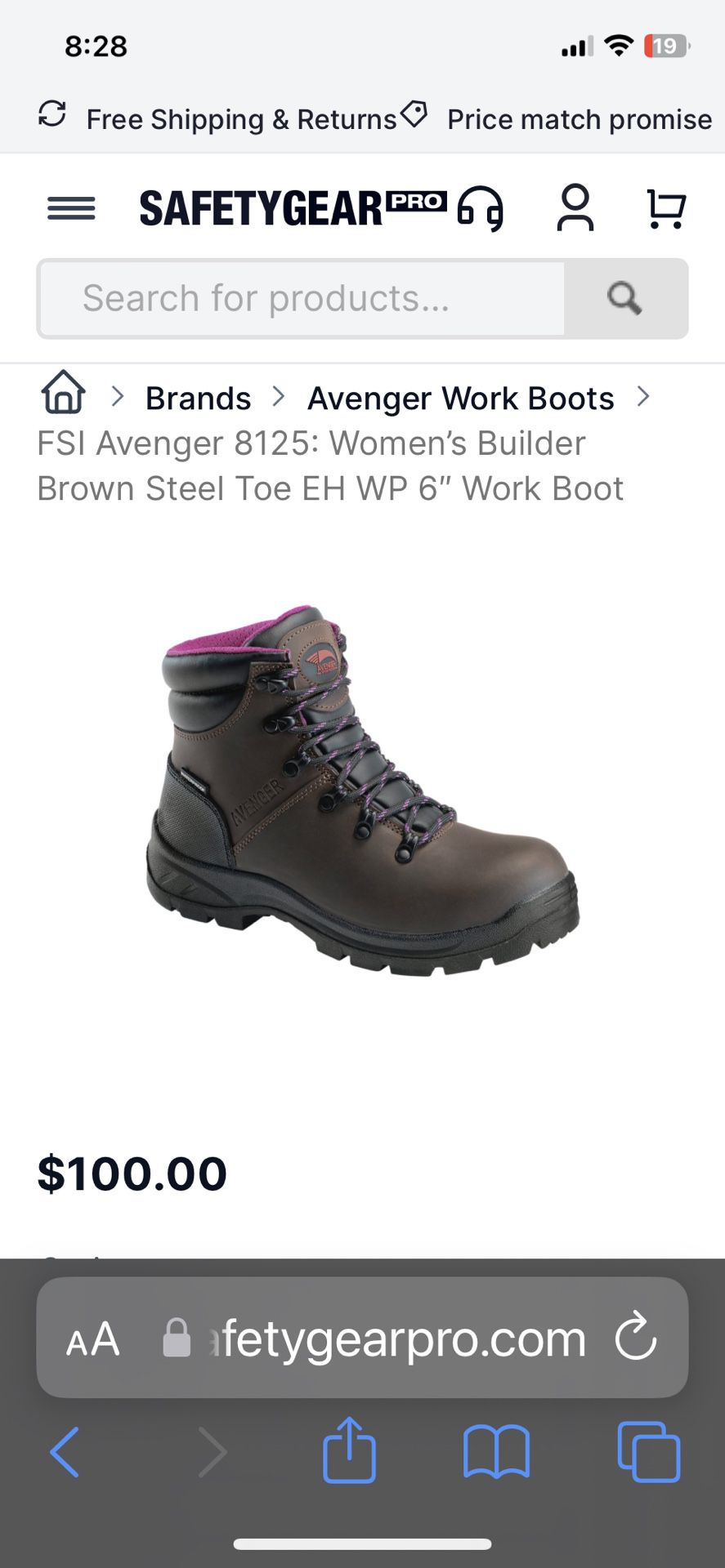 Women Work Boots Size 8