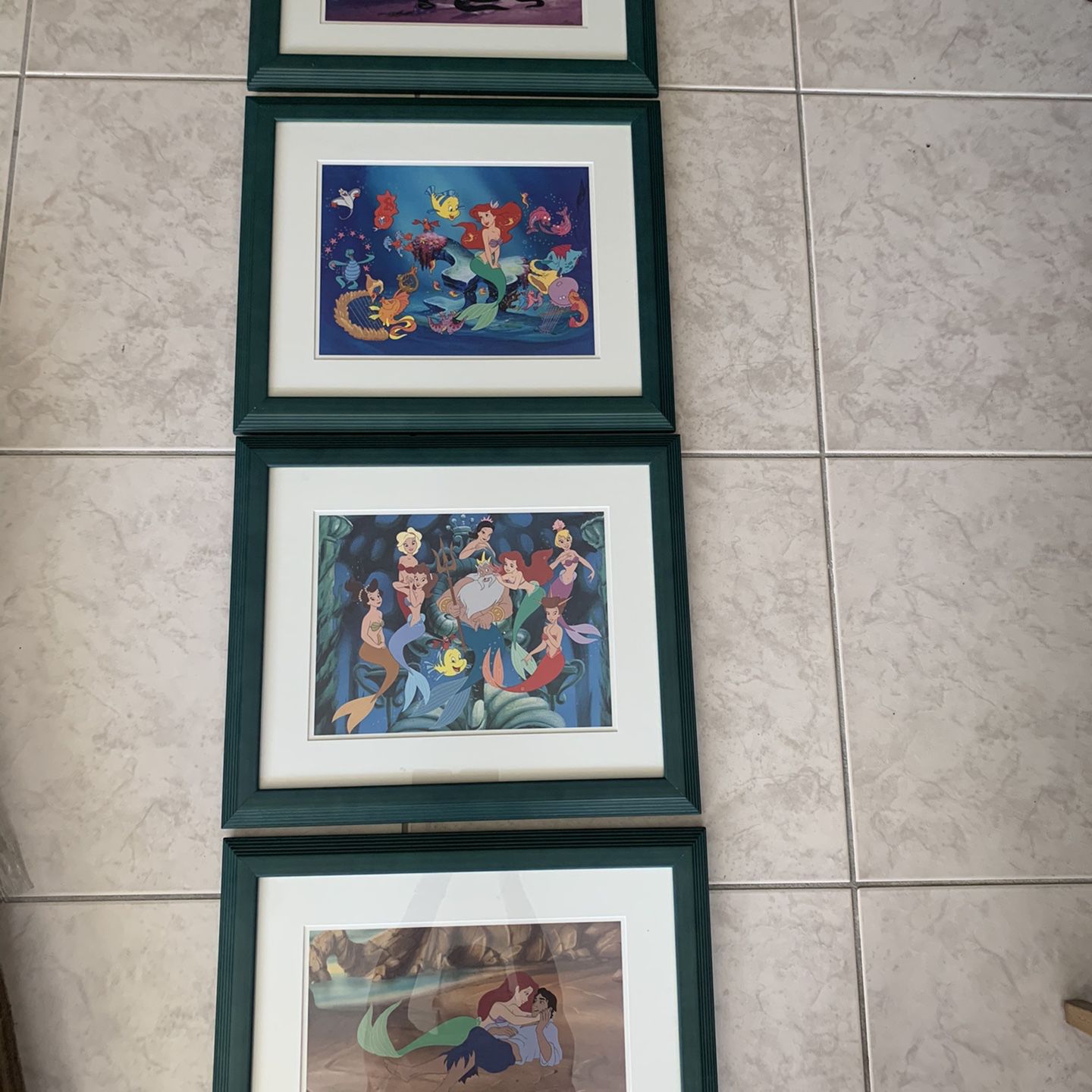 Four Framed Little Mermaid Litógraphs