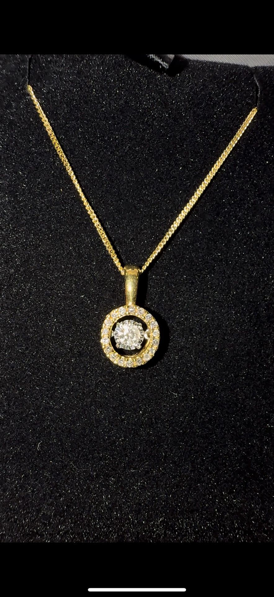 Kay jewelers (unstoppable Love Diamond Necklace 1/10 Ct Tw 10k Yellow Gold 19”)