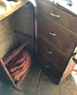 Matched Pair Antique 1920s Art Deco Wardrobe Steamer Trunks - Real Maritime History!