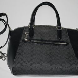 Coach Elise Signature Jacquard Satchel