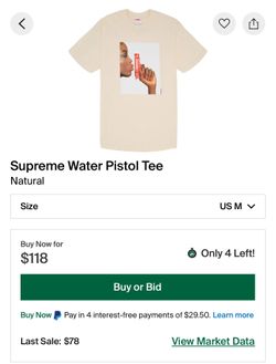 Supreme Water Pistol Tee Size M
