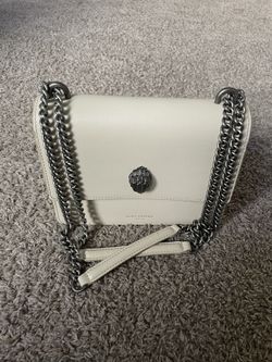 Kurt Geiger London Shoreditch Crossbody Bag, featuring smooth bone-colored leather - New