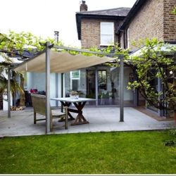 Patio Pergola 10 x 13 Flat Hanging KD Tent Retractable Gazebo for Outdoor Garden or Deck, BePatio Pergola 10 x 13 Flat Hangige

