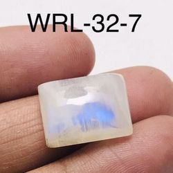 White Rainbow moonstone Rectangle Shape Cabochon-WRL-32-7