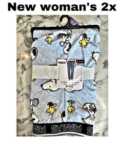 New Snoopy Peanuts, Pj Plus Size Pants 2X