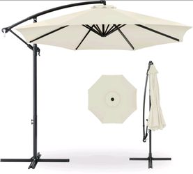 Best Choice Products 10ft Offset Patio Umbrella Ivory New in Box