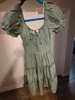 small olive green dress