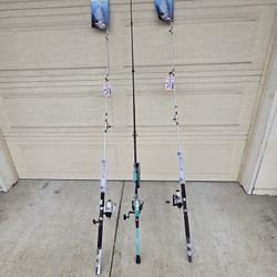 Shakespeare Catch More Fish Pole Comes With Kit/ Sea Striker Ready To Fish Green Pole With Kit