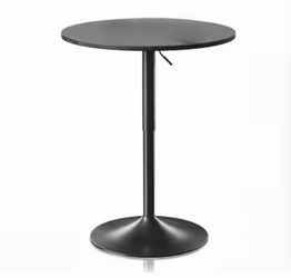Like new black adjustable bar tables