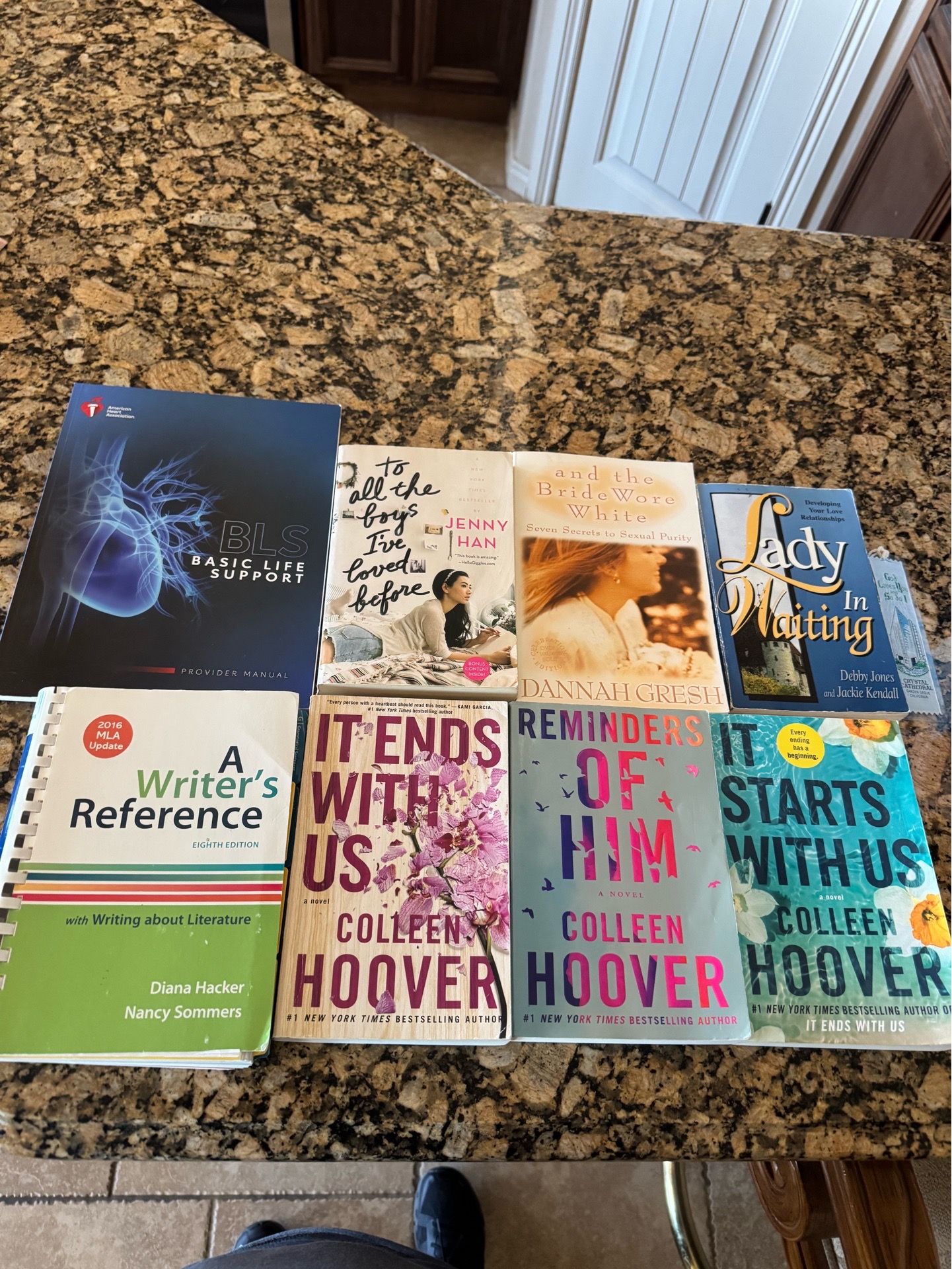 Books reminders of him, it ends with us, it starts with us, Christian books Colleen Hoover