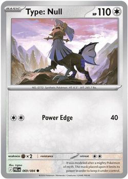 Type: Null 069/084 Common Pitch Black Pokemon Near Mint