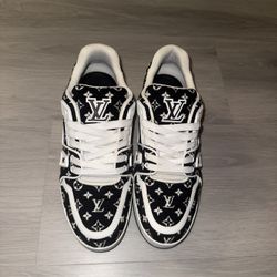 Louis Vuitton Trainer Black Monogram Textile